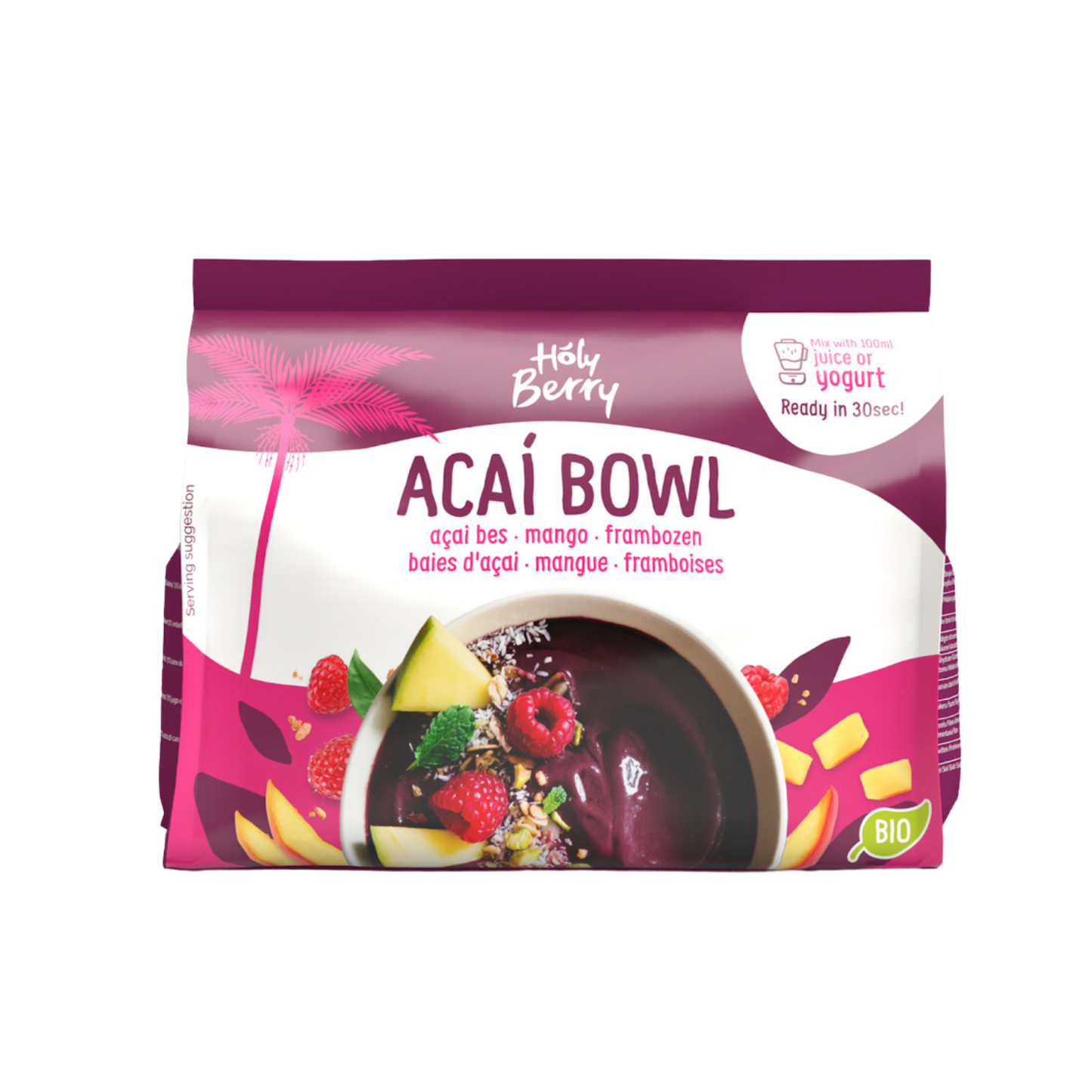 Holy Berry Açai Bowl met mango & framboos