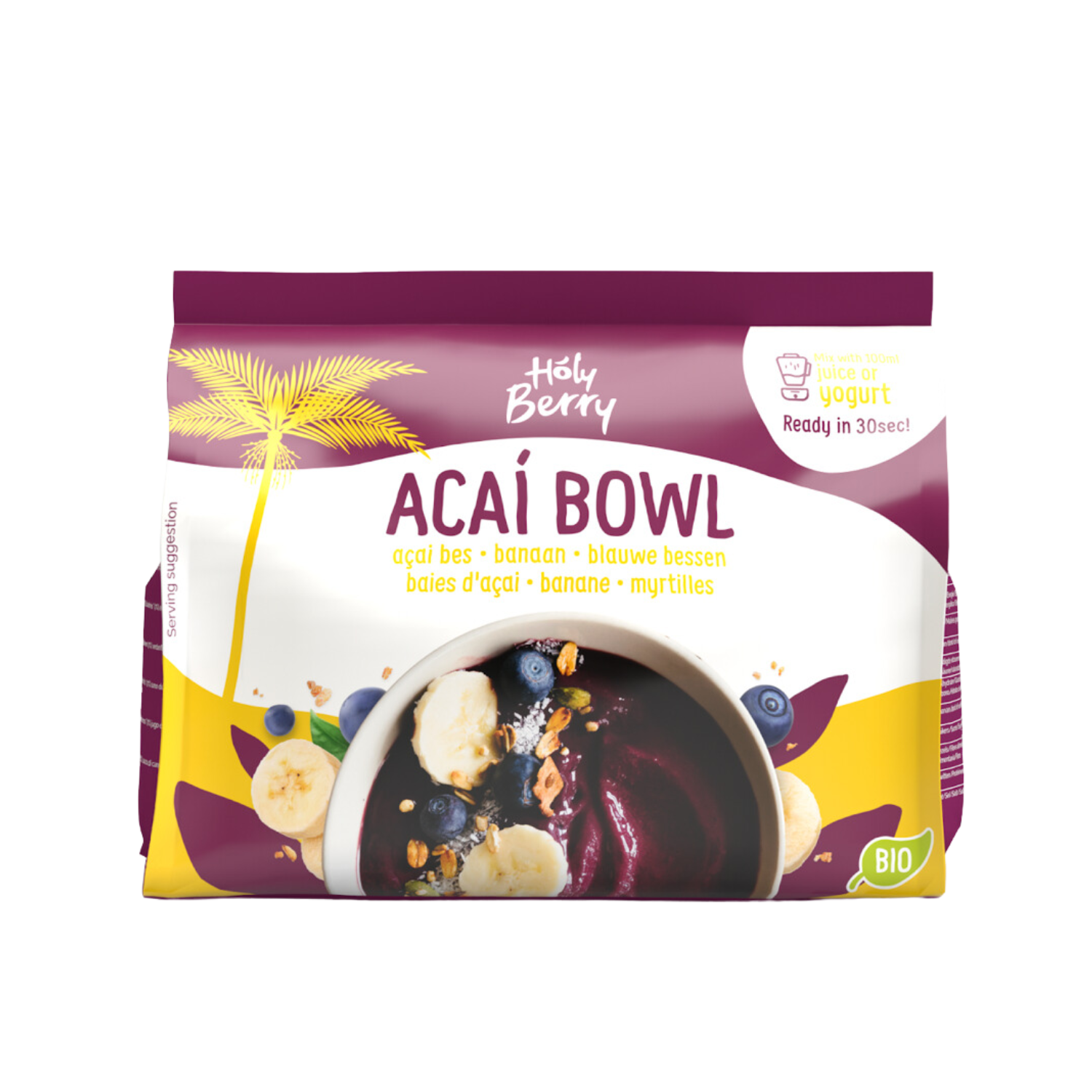 Holy Berry Açai Bowl met banaan & blauwe bes