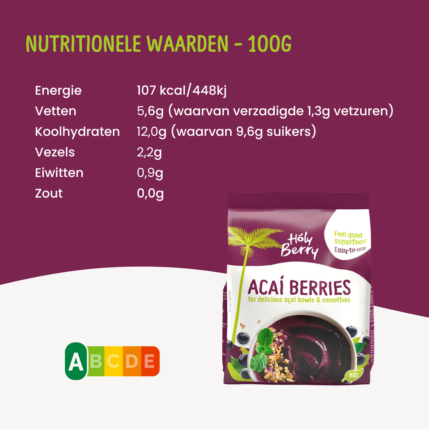 Nutritionele waarden Açai Berries